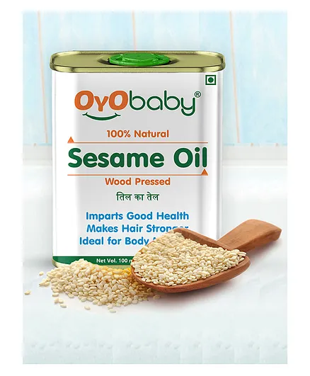 OYO BABY 0 Oyo Baby Unrefined and Unfiltered Wood Pressed 100% Natural and Chemical Free Sesame Oil Extract with Kachi Ghani 100ml