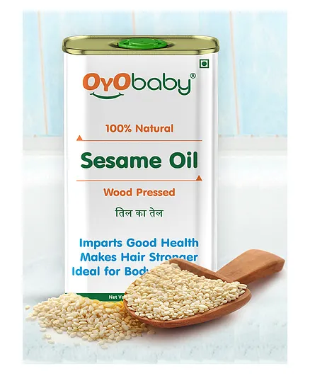 OYO BABY 0 Oyo Baby Unrefined and Unfiltered Wood Pressed 100% Natural and Chemical Free Sesame Oil Extract with Kachi Ghani 200ml