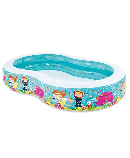 Intex Inflatable Swim Center Paradise Seaside Pool For Kids - Multicolor