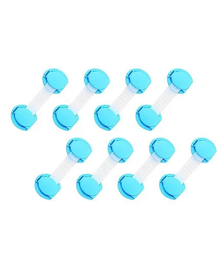 Kuhu Creations Safety Lock For Drawer Fridge Cabinet Pack Of 8 - Blue
