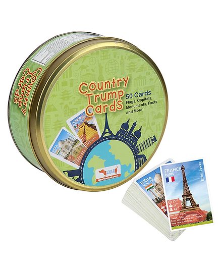 Cocomoco Kids Country Trump Cards Educational Geography Game