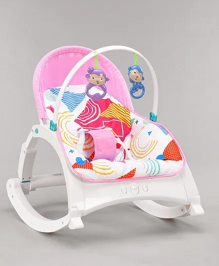 Play Nation Portable Baby Rocker With Music Snoothing Vibration Feeding  Tray with Toys-Pink Online in India, Buy at Best Price from 