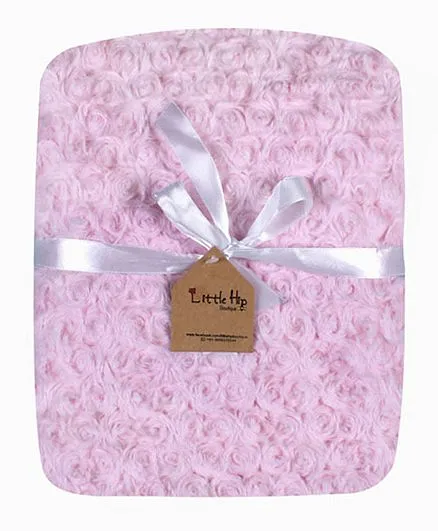 Little Hip Boutique Soft Mini Roses Blanket - Pink
