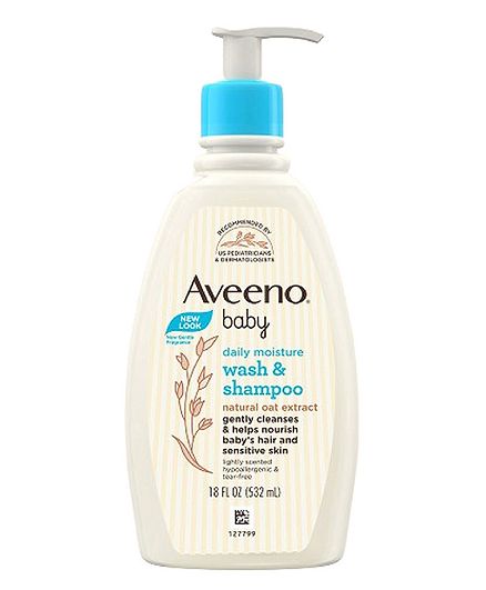 Aveeno Baby Daily Moisture Wash & Shampoo 532ml