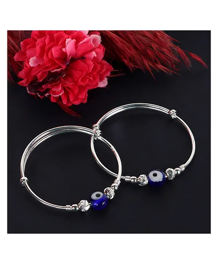 Silver Kada For Baby Girl Baby Bangles Silver Indian Designs