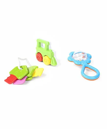 Giggles Funskool Mini Rattle Gift Set Pack Of 3 - Multicolor