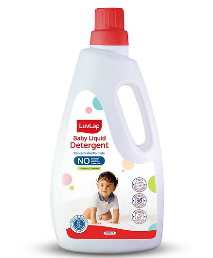 LuvLap Baby Laundry Detergent, 1000ml, pH Balanced, Dermatologically Tested, Anti-Bacterial, Aloe Vera Enriched, Safe for Baby's Skin, Clear Online in India, Buy at Best Price from FirstCry.com - 16098091