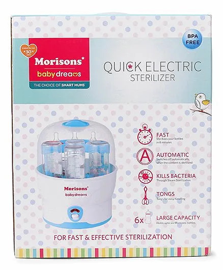 Morisons Baby Dreams Quick Electric Sterilizer - 6 bottles