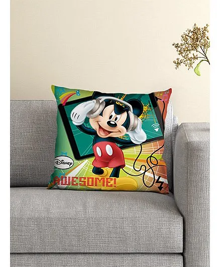 Disney By Athom Living Mickey Mouse Cushion With Cover DIS-10-3-D24-FL-M - Green