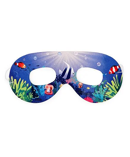 Karmallys Eye Masks Fish Print Pack Of 10 - Blue