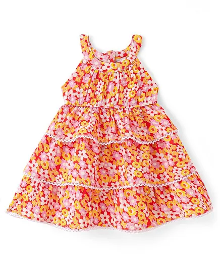 New 6-8Y COS mini cheapest me long a-line abstract pink/white dress