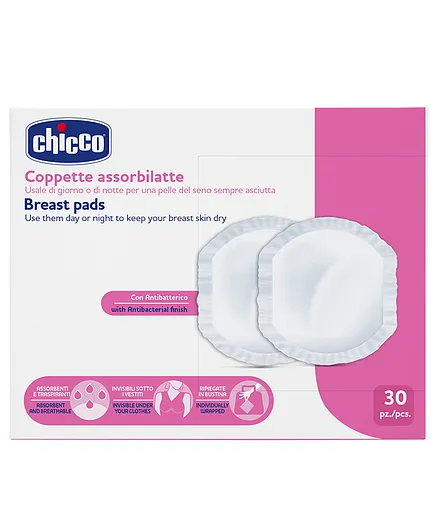 Chicco Natural Feeling Antibacterial Breast Protection Pads - 30 Pieces