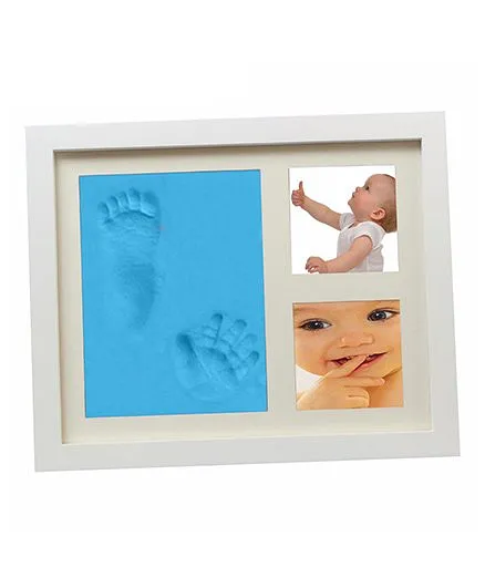 Babies Bloom Hand-Print And Footprint Frame Kit - Blue