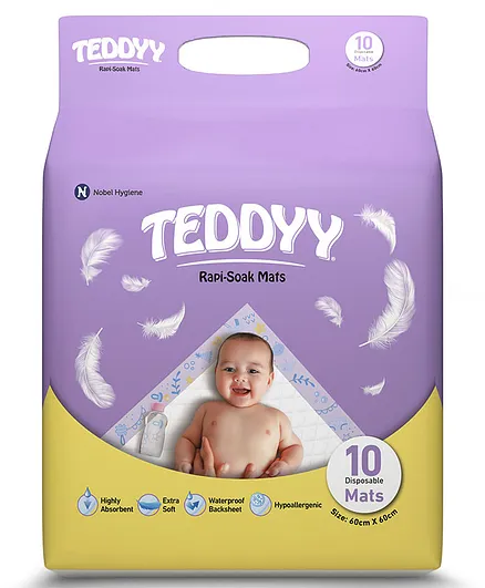 Teddyy Disposable Changing Mats - 10 Pieces
