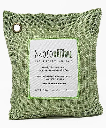 Moso Natural Air Purifying Bag Green Color - Covers upto 250 Sq Ft -