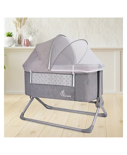 R for Rabbit Hop A Little Baby Cot Bedside Bassinet for Kids