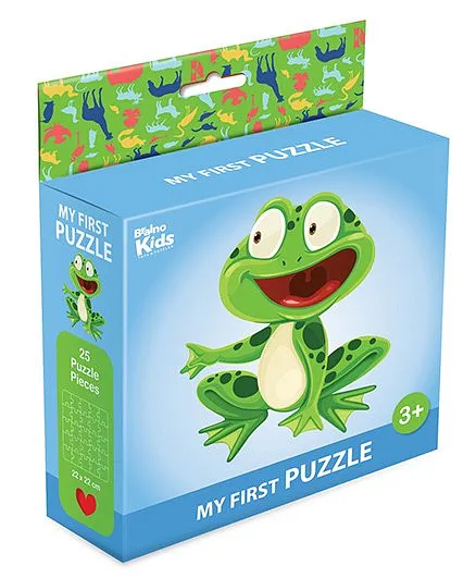 Braino Kidz My First Mini Jigsaw Puzzle Frog Multicolor - 25 Pieces