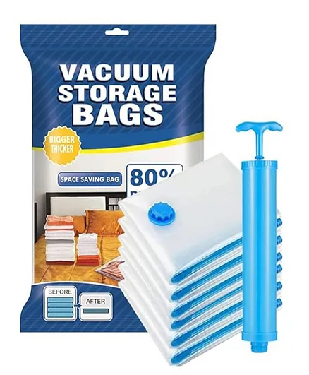 TONY STARK Space Saver (Pack of 6) Reusable Vacuum Storage Ziplock