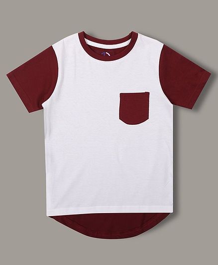 Jumping Joey Half Sleeves Colour Blocked Tee - White