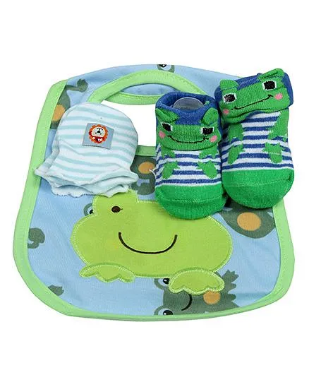 Babies Bloom Gift Set Turtle Design Set of 3 - Green Blue