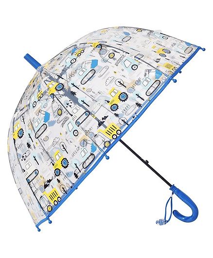 CHAATEWALA Vehicle Printed Dome Shape Transparent Umbrella - Multi Colour