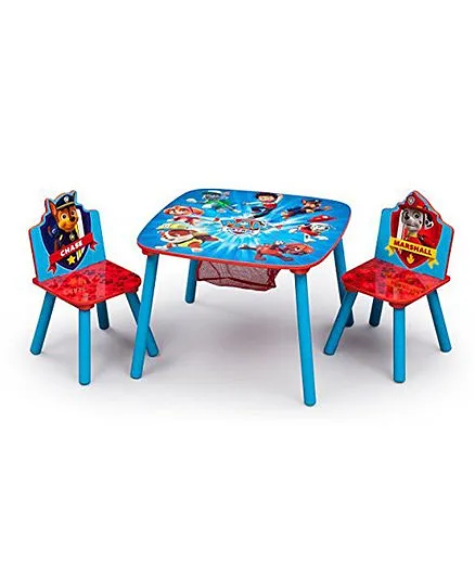 Paw Patrol Table & Chair Set With Storage - Blue