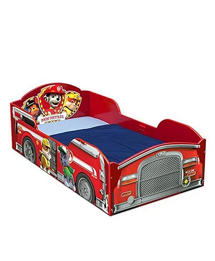 Paw Patrol Wood Toddler Bed - Red & Blue