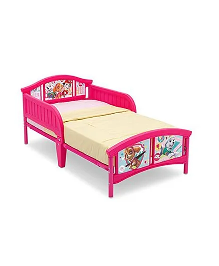 Paw Patrol Character Print Toddler Bed - Pink