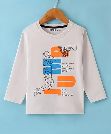 Buy Doreme Single Jersey Knit Full Sleeves T-Shirt Basketball