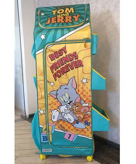 Tom & Jerry Fun Closet 5 Shelf Folding Wardrobe - Green