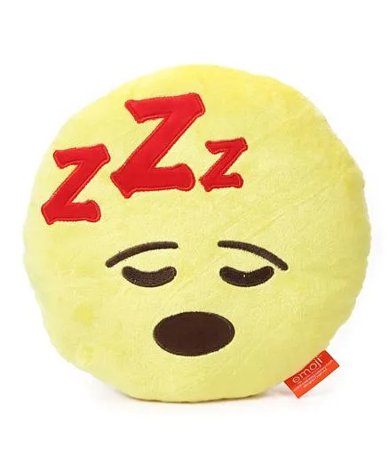 My Baby Excels Emoji Feeling Sleepy Cushion Yellow - 30 cm