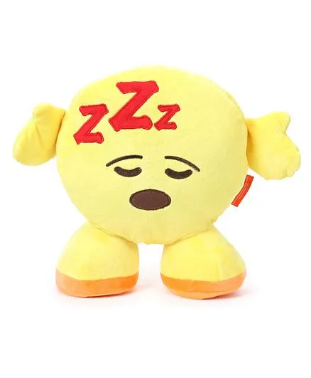 My Baby Excels Standing Emoji Feeling Sleepy Cushion Yellow - 30 cm