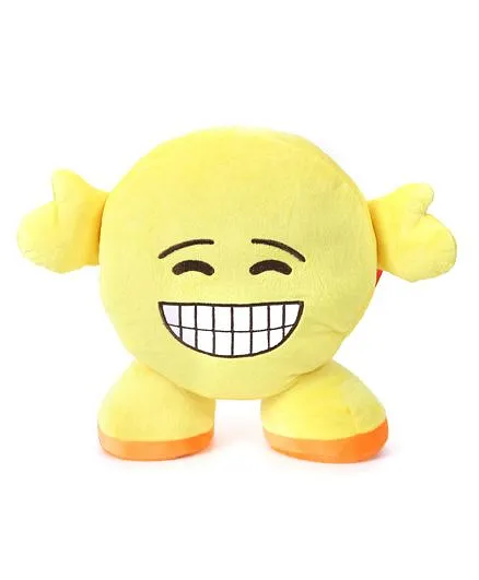 My Baby Excels Standing Emoji Happy Cushion Yellow - 30 cm