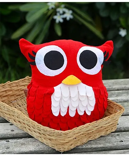 My Gift Booth Cushion Owl Shaped - Red