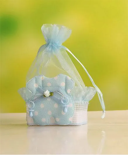 Babies Bloom Candy Bag Party Favor Set of 12 - Blue