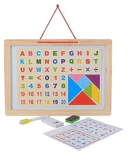 VibgyorVibes 2 In 1 Magnetic Learning Board With Educational Learning Pieces - Multicolour