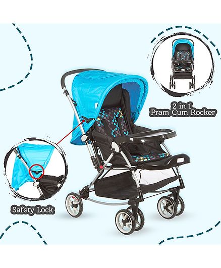 mee mee premium baby pram with rocker function