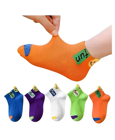 MOMISY Pair of 5 Ankle Socks - Multicolor