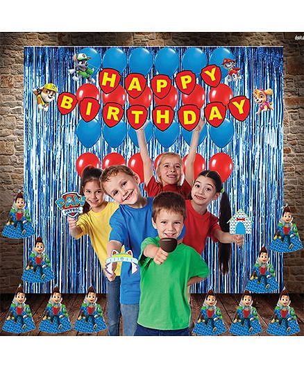 Party Propz Birthday Decoration Set Paw Patrol Theme Blue Red 38