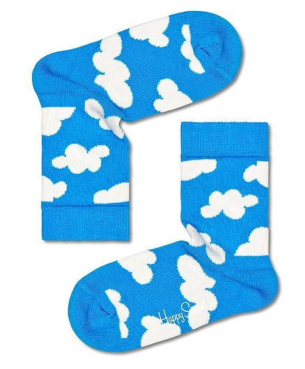 HAPPY SOCKS Organic Cotton Blend Clouds Printed Socks - Blue