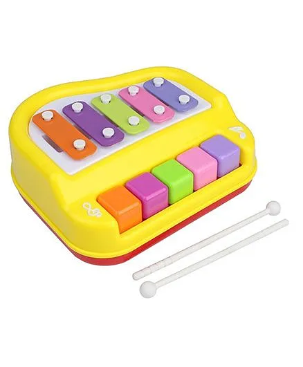Toyshine Musical Xylophone Cum Piano (Assorted Colours)