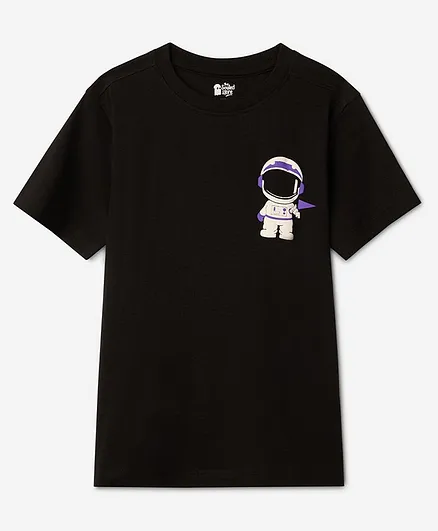 Buy The Souled Store Cotton Half Sleeves Space Theme Back Printed