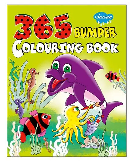 Sawan 365 Bumper Colouring Book - English