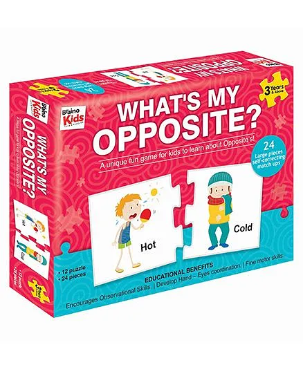 Braino Kids What's My Opposite Jigsaw Puzzle Multi Color - 24 Pieces