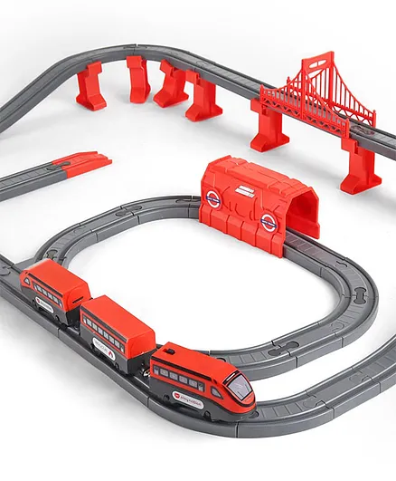 Play Nation Rescue Toy Train Set 98 Piece Battery-Operated Trainset Set  Indian City Train Set with DIY Magnetic Trains for Kids 3+ Educational