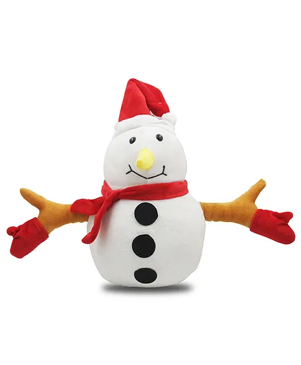 Kidsden Christmas Snowman Soft Plush Stuffed Toy White Red