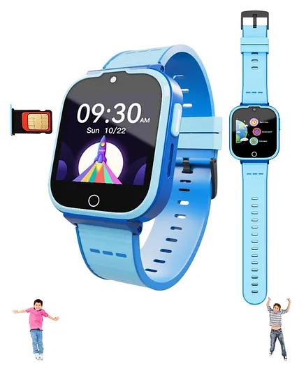 Spiky Cyclops 4G Video Calling Waterproof Smartwatch Blue Online