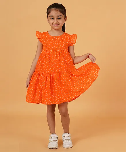 Firstcry Com Kids Dtess Buy Creative Kids Frill Sleeves Abstract