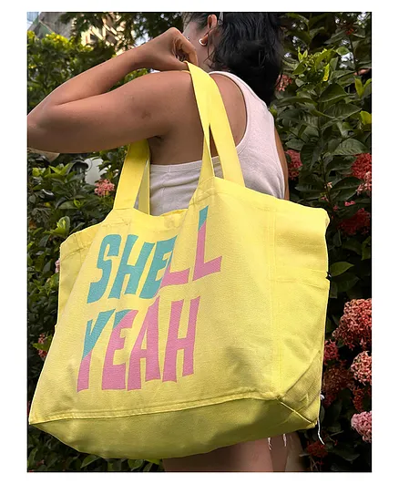 Ecoright Oversized Beach Tote Bag Shell Yeah Online in India