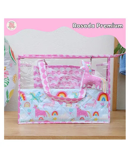 Rosada Blue Unicorn Swimming Bag Multipurpose Trendy Transparent